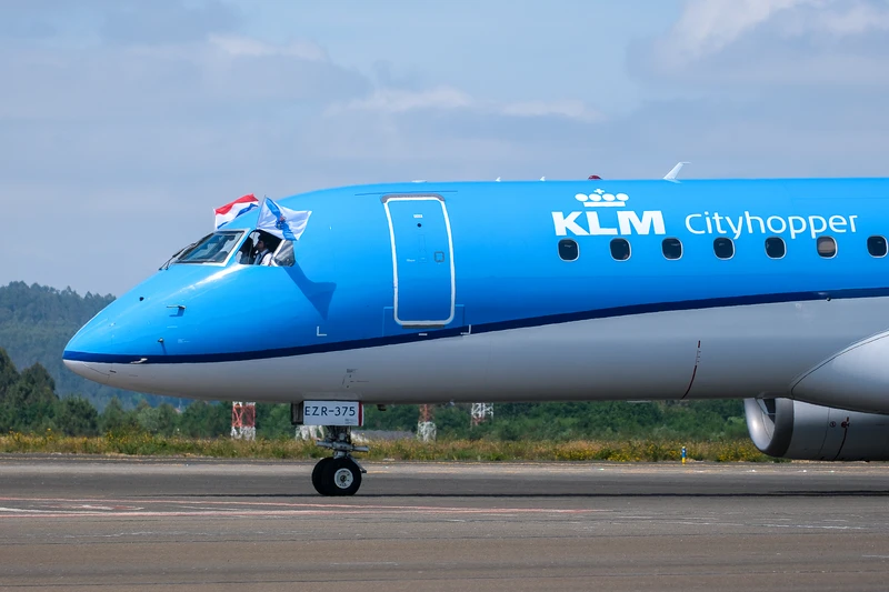 KLM inaugura ruta Santiago Amsterdam. Foto: Arxina
